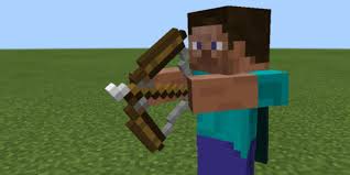 Player using bow in minecraft