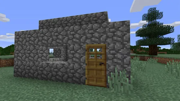 Mnecraft cobblestone house